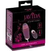 Javida - vibrerend ei met afstandsbediening - roterende kralen - paars