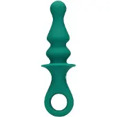 Loveline - anaal vibrator oplaadbaar met kralen - groen
