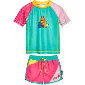 Playshoes UV-bescherming 'DIE MAUS Freunde' turquoise / geel / pink / rosa