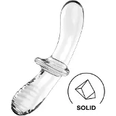 Satisfyer Double Crystal - dubbele dildo - glas - transparant