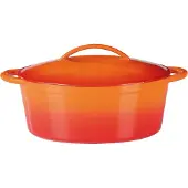 GSW Gusseisen braadpan, ovaal, Orange Shadow, 33 x 25 cm