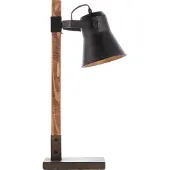 Brilliant Tafellamp Plow Hout E27