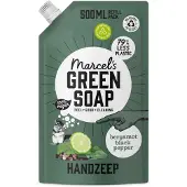 Marcel's Green Soap 6x Handzeep Bergamot & Black Pepper Navulling 500 Ml
