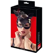 Bad Kitty - kattenmasker met strass steentjes - kunstleer zwart (S-L)