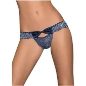 Obsessive Auroria - dames string - strikje geborduurd - blauw