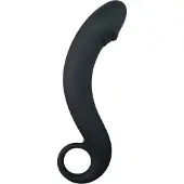 Easytoys Anal Collection - anaal dildo gebogen - siliconen - zwart