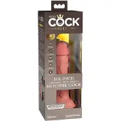 King Cock Elite 6 - vibrator met zuignap (15 cm) - huidskleur