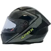 Apex FI100 Valencia Zwart Grijs Geel Integraalhelm Maat S