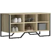 vidaXL Schoenenkast 90x38x45,5 cm bewerkt hout sonoma eikenkleurig