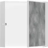 Hansgrohe Wandniche XTRASTORIS, steenlook. Deur: 300x300x100mm, matwit. Afmetingen: 300 x 300 x 100 mm, matwit