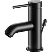 Keuco IXMO - 1-hendel wastafelmengkraan met waste, mat zwart 59504372000
