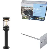 QAZQA Moderne buitenlamp zwart 50 cm IP44 - Gleam