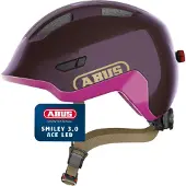 ABUS Fahrradhelm - Smiley 3.0 Ace LED - Royal Purple - - 50-54 cm - Fahrradhelme