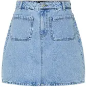 Pieces Rok 'SKY' blauw denim