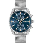 BOSS Analoog horloge 'SKYTRAVELLER' goud / petrol / zilver