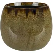 Ts Bloempot Odile Bruin / Groen D 19 H 14 Cm