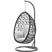 Garden Impressions Panama hangstoel swing egg - rope zwart