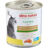 Almo nature HFC Natural kip met zalm natvoer kat (280 g) 12 x 280 g