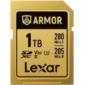 Lexar 1tb Sdxc Armor Gold Uhs-ii V60 Ip68 Stainless Steel R280/w205mb/s