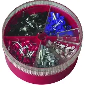 Cimco 187606 Assortiment adereindhulzen Deels geïsoleerd Kleurloos 1 set(s) Tin