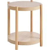 Beliani CONNELL - Bijzettafel - Lichthout - MDF