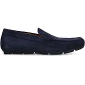 Manfield Donkerblauwe suède loafer | Maat 43