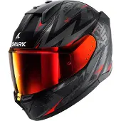Shark D-Skwal 3 Blast-R Integraalhelm Mat/Zwart/Antraciet/Rood S unisex
