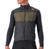 Castelli Unlimited Puffy Windbreaker Mouwloos Vest Zwart/Bruin