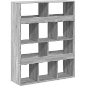 vidaXL Boekenkast 100x33x125,5 cm bewerkt hout grijs sonoma eikenkleur