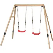 Swing King Swingking Schommel Olivia Hout Met 2 Schommelzitjes 230x200x203cm