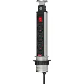 Brennenstuhl Tower Power stekkerdoos 3-voudig 2m H05VV-F 3G1,5 met schakelaar *BE/FR*