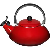 Le Creuset Zen fluitketel 1,5 liter staal kersrood