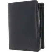 Chiemsee Leer portemonnee Dalian Wallet With Flap Black zwart