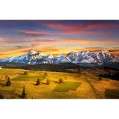 Karo-art Fotobehang Tatragebergte Bij Zonsondergang - Vliesbehang - 416 x 290 cm