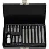 AWTOOLS AW35113BL - Imbus Bit Set - 15-delig - Staal S2 - Metalen Koffer