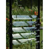 Vitavia Kit Voor Louvreraam 61x45cm Zwart Aluminium + Kristalhelder Veiligheidsglas