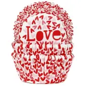 House of Marie Cupcake Vormpjes - Love - pk/50 - Baking Cups voor Muffins en Cupcakes