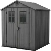 Keter Darwin Darwin 66 Tuinhuis - dubbele deuren + ramen - 190x183x221 cm - Grijs