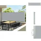 vidaXL Windscherm - Windschermen - Zijscherm - Zijschermen - Tuinscherm uittrekbaar 600x160 cm grijs