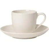 Villeroy & Boch For Me Theekop Met Schotel - Espressokopjes Porselein White - 394488 +394510