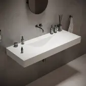 Ideavit Wastafel solidvolo 120x48x11 cm solid surface mat wit