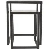 Villa Collection Bijzettafel Villa Collection Walde Limestone Black (Set van 2)
