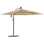 vidaXL Parasol met stalen paal 246x246x230 cm bruin