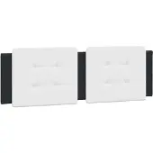 vidaXL Hoofdbordkussen "Zadar" 160 cm kunstleer wit en zwart