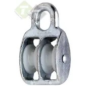 Dulimex DX Katrol nylon wiel duplex 12x50 mm verzinkt