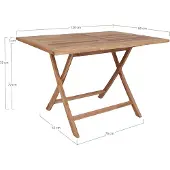 You do it Tuintafel Oviedo Teakhout | hout naturel 120x80x75 cm tuintafels | NADUVI