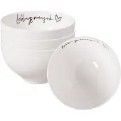 Villeroy & Boch Bols Lieblingsmensch Statement ø 13,8 cm Set van 4