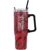 Stor XL RVS Thermosbeker – 940 ml – Dubbelwandig met Rietje en Handvat