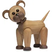Spring Copenhagen Wooden Figure Animal Dog "Buddy" 600g H20.5xW11xL20cm (made in Vietnam) speelgoedfiguur kinderen en volwassenen