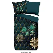 Muller Textil Pure Dekbedovertrek "vlinder" - Petrol - (135x200 cm) - Microfiber